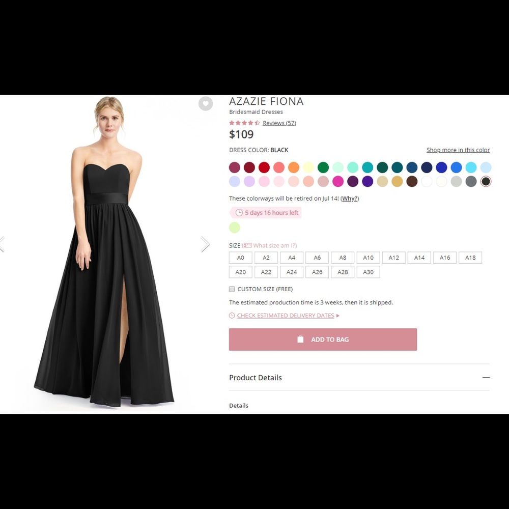 🖤 Azazie Black Fiona Dress 🖤